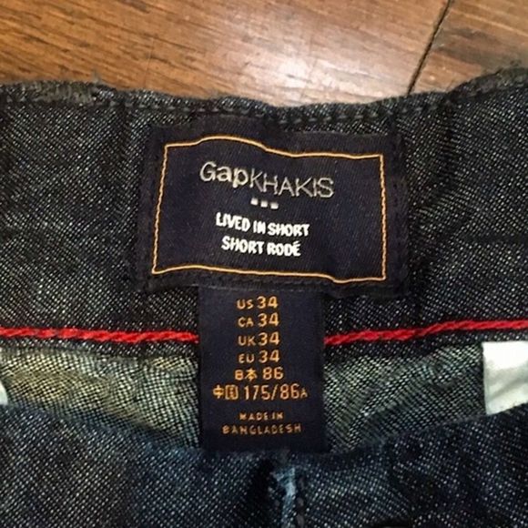 GAP Dark Wash Flat Front Denim Shorts NWOT SZ 34 - Picture 3 of 8